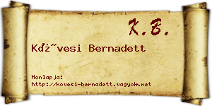 Kövesi Bernadett névjegykártya