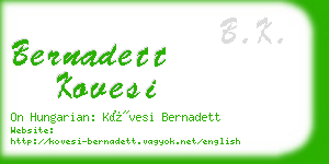 bernadett kovesi business card